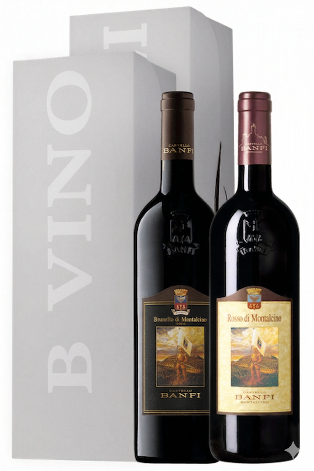 1 Brunello Di Montalcino DOCG 2018 + 1 Rosso DOC 2022 Banfi (2 Special Box)