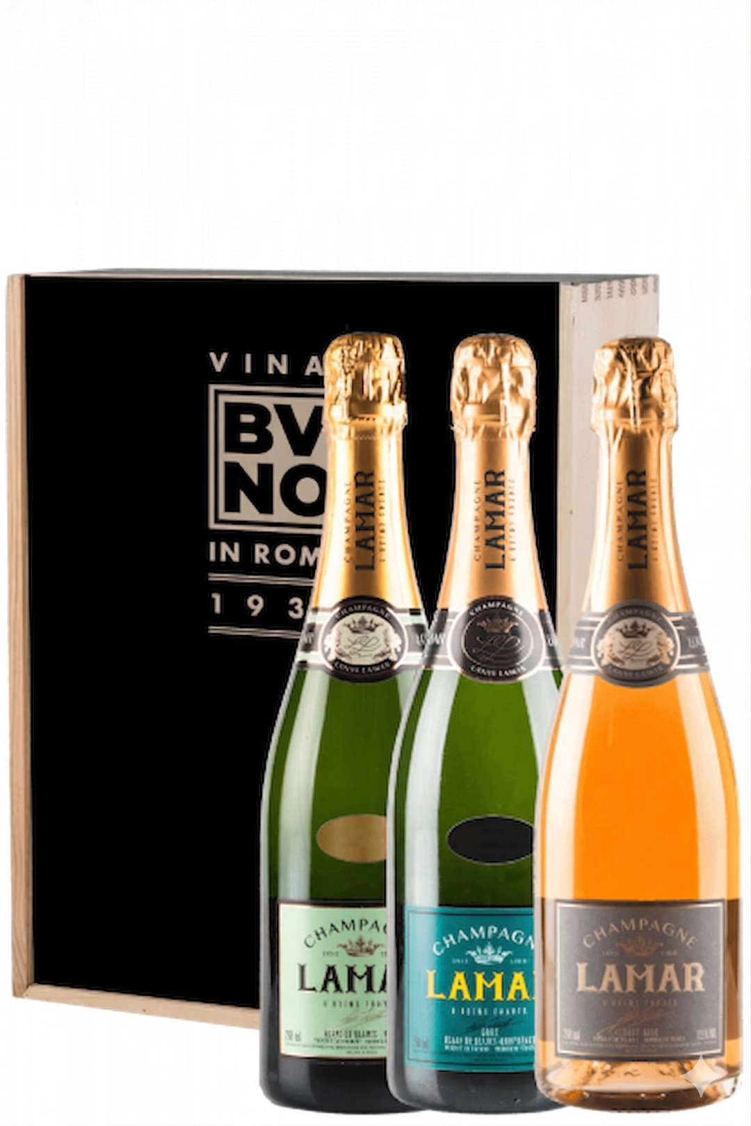 1 Blanc De Blancs 2012 + 1 Oenotheque 2007 + 1 Rosé Brut Louis Lamar (Cassetta In Legno)