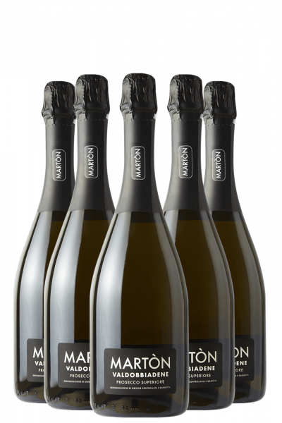 6 Bottiglie Prosecco Di Valdobbiadene Superiore DOCG Extra Dry Martòn