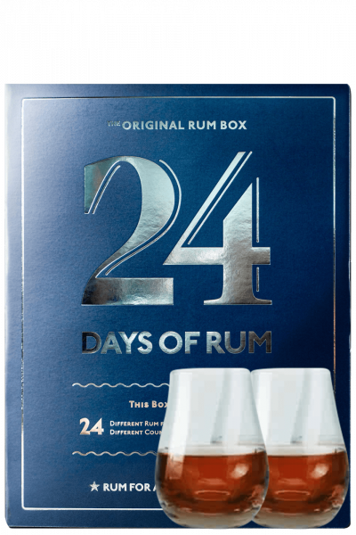 24 Days Of Rum 2023 Blue Edition Calendario dell'Avvento (Box Con 2 Bicchieri)