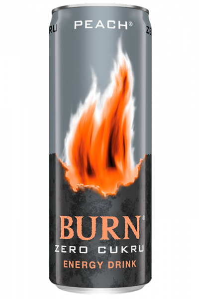 Burn Peach Zero Sugar Energy Drink 25cl