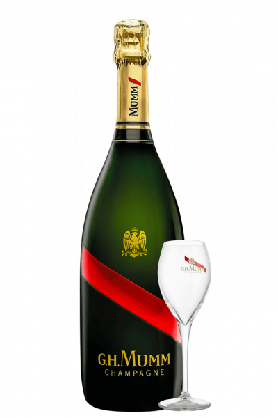 Champagne Grand Cordon Brut Mumm 75cl + OMAGGIO 2 calici Mumm