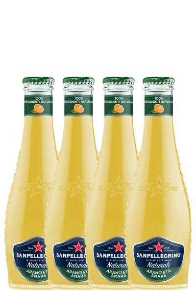 Aranciata Amara Sanpellegrino Gamma Naturali da 4 bottiglie x 20cl
