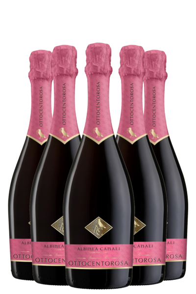 6 Bottiglie Spumante Di Lambrusco Ottocentorosa Extra Dry 2018 Albinea Canali