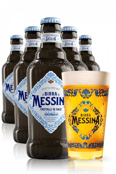 Birra Messina Cristalli Di Sale Cassa da 15 bottiglie x 50cl + OMAGGIO 12 bicchieri Messina