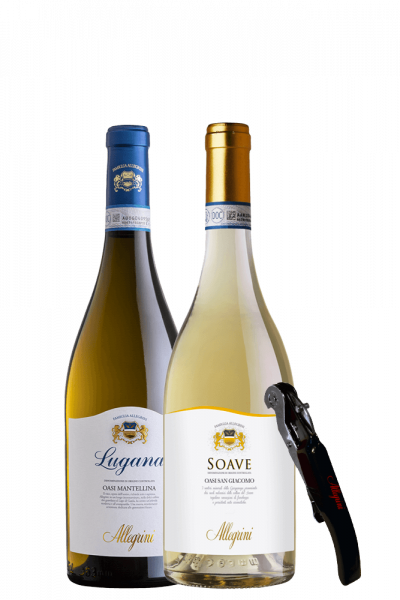 Lugana DOC Oasi Mantellina 2022 + Soave 2021 Allegrini + OMAGGIO cavatappi Allegrini