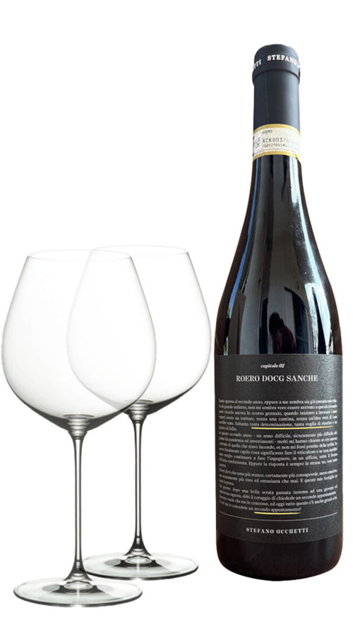 Roero Rosso 'Sanche' Stefano Occhetti Riedel Glass Set
